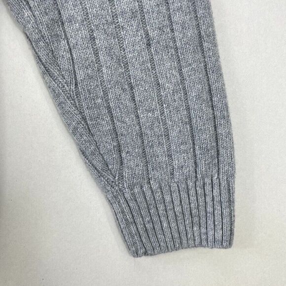 Daniele Blasi Sweater Men’s XL Gray Wool 1/4 Zip Cable Knit Casual Italy Made - Picture 7 of 10